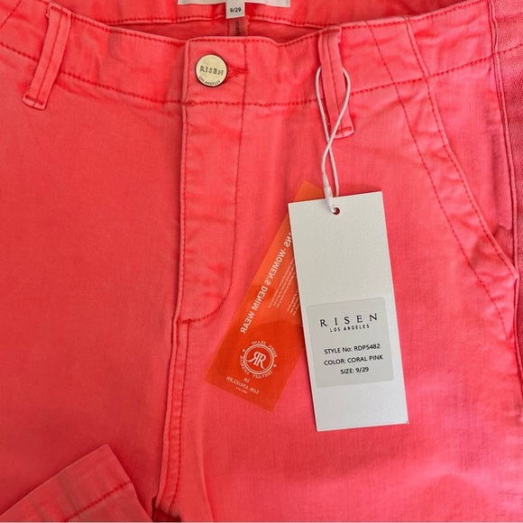 NWT RISEN Jeans Women’s Size 9/29 Coral Pink Stretch Jeans Kenya - Picture 4 of 9
